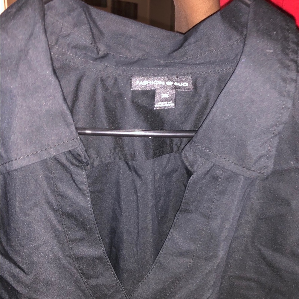 Black button-up shirt